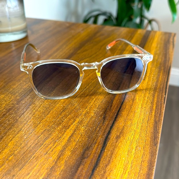 Garret Leight clear sunglasses